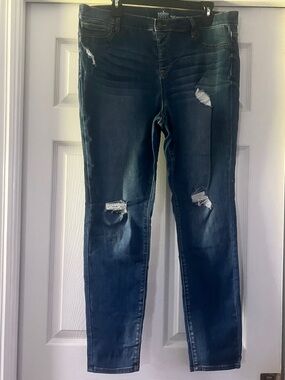Soho Dark Blue Distressed Skinny Jeans